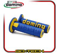 Manopoles Domino A360 Moto Cross Enduro Motard Bleu Jaune Off Road Racing