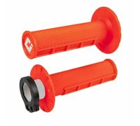 Manopoles Moto ODI GRIPS MX À Blocage Rapide Half Waffle Fluo Orange