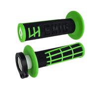 Manopoles ODI GRIPS EMIG 2.0 V2 Serrage Rapide Noir/Vert H36E2BN