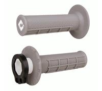 Manopoles ODI GRIPS MX Half Waffle Souples Montage Rapide Gris H36HWG