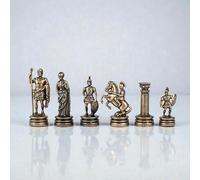 Manopoulos Ensemble d'échecs de luxe 32 pièces - Pièces d'échecs grecques romaines - Ensemble premium fait main en Grèce par des experts, hauteur du roi 5,4 cm, adulte 14 ans et plus