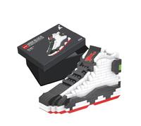 Manori Market Air Super Sneakers 3D Puzzle - 504 pièces | Mini Basket à Construire | Jeu éducatif & décoratif pour Enfants 10 Ans+ et Adultes collectionneurs | Cadeau créatif Original (J1-3)