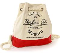 Manoro Canvas Sac à dos Femme Homme Sac à main blanc rouge OTK216R