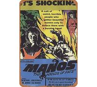 Manos : The Hands of Fate - Plaque en métal - 20,3 x 30,5 cm - Décoration murale vintage rétro