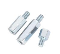 Manoud 10-50pcs en Acier Au Carbone Bleu-Blanc Zinc M3 Entretoise PCB Support Hex Conseil Vis D'espacement Colonne Piliers Entretoises Boulon(14mm,M3-(10pcs))