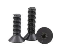 Manoud Vis À Douille Din7991 M7 M8 M10 G10.9, 5 Pièces, Capuchon Tête Fraisée Plate Hexagonale Noire(X 14mm,M8 5pcs)