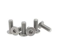 Manoud Vis À Tête Hexagonale en Titane, 10 Pièces, CM M2M2.5M3 M4 M5 TA2, Douille Fine Et Plate, De Plaquette(4mm,M4 10PCS)