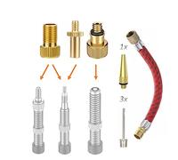 Manovella Kit d'adaptateurs de valve de vélo AV/DV/SV - avec jeu d'aiguilles à balle