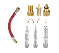 Manovella Lot d'adaptateurs de valve de vélo AV/DV/SV - Avec rallonge de valve