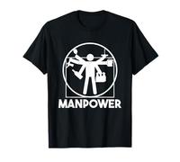 Manpower Apéro Papa Amateur Alcool Humour Vitruve T-Shirt