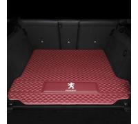 MANQII Tapis Coffre Voiture pour Peugeot 308 SW III 2021-2024, Cuir Coffre Protection Tapis AntidéRapant Imperméable Cargaison Doublure Moquettes Accessoires,E/Wine Red