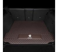MANQII Tapis Coffre Voiture pour Peugeot 308 SW III 2021-2024, Cuir Coffre Protection Tapis AntidéRapant Imperméable Cargaison Doublure Moquettes Accessoires,B/Coffee