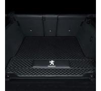 MANQII Tapis Coffre Voiture pour Peugeot RCZ 2013-2015, Cuir Coffre Protection Tapis AntidéRapant Imperméable Cargaison Doublure Moquettes Accessoires,A/Black