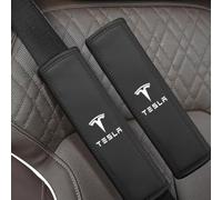 MANQII Voiture Coussin Ceinture Securite pour Tesla Model Y Performance 2021-2024, Cuir Housse Protection Ceinture SéCurité Coussin Respirant Rembourrage Accessoire