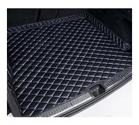 MANQII Voiture Cuir Tapis De Coffre pour R-enault Koleos II HC 2017-2022, AntidéRapant Imperméable Auto Doublure Protection Coussin IntéRieurs Accessoires,A/Black~Blue