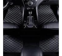 MANQII Voiture Cuir Tapis De Sol pour Hyundai Kona EV 2019-2022, Tout Temps Imperméables Antidé Rapant Auto Protection Tampon Accessoires,A/Black