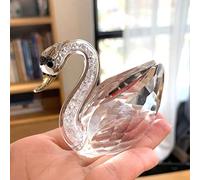 MANQILE 3 Couleurs Plus Grand Cygne Cristal Verre Figurine Cygne Animal Table Ornement décor Mariage décor Cadeaux