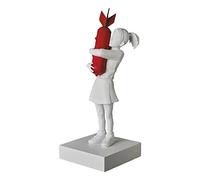 MANQILE Banksy Bombe Fille Sculpture Moderne Hugger Statue résine Table pièce Amour Angleterre Art Maison décor Figure Cadeaux de noël White Red