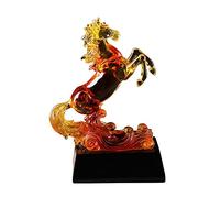 MANQILE Cristal Cheval Figurines Statue Résine Cheval Succès Animal Sculpture Presse-papiers Table Ornement Cadeaux Décor À La Maison