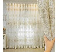 MANQILE Rideaux translucides à Double Couche de Perles de Luxe, avec drapé Transparent brodé filtrant la lumière, pour Salon et Chambre à Coucher