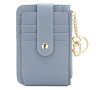 Manquer Mini Porte Cartes Porte-Cartes Multi-Fentes pour Femme Portefeuille Porte Carte Bancaire RFID Mini Portefeuille Femme Portefeuille en Cuir Homme Slim avec 7 Emplacements pour Cartes (Bleu)