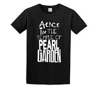 Man's Round Neck Alice in The Temple of Pearl Garden Sports T-Shirt Black M