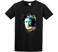 Man's Round Neck Ayrton Senna Design Cotton Sports T-Shirt Black T-Shirts à Manches Courtes(XX-Large)