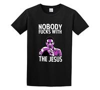 Man's Round Neck Big Lebowski Jesus Sports T-Shirt Black XL
