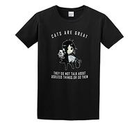 Man's Round Neck Black Butler Cat are Great Sports T-Shirt Black M
