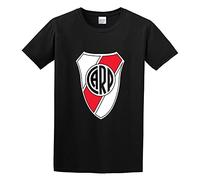 Man's Round Neck Escudo Del Club River Plate Fans Sports T-Shirt Black XL