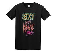 Man's Round Neck LMFAO Sexy and I Know It Cheetah Text Sports T-Shirt Black S