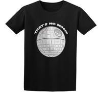 Man's Round Neck Maternity Thats No Moon Cute Funny Pregnancy Announcement Baby Bump Sports T Shirt Black XL