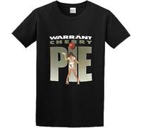 Man's Round Neck Warrant Cherry Pie Album Cover Art Waitress Tour Merch Sports T-Shirt Black T-Shirts à Manches Courtes(Large)