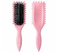 MANSA'S Brosse Bouclante CURLTASTIC - Brosse Définition Boucles Cheveux Bouclés, Frisés et Crépus - Coiffante Curly Hair Anti-Frisottis - Démêlante et Styling pour Cheveux Texturés (Rose)
