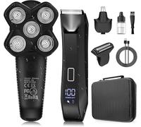 Manscape Tondeuse pour corps et balle pour homme, rasoir électrique pour tête et corps, tondeuse 4 en 1 pour poils d'aine et de nez, rasoir électrique pour un rasage lisse, étanche IPX7