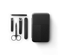 MANSCAPED® Shears 3.0, kit de soins des ongles pour hommes 5 pièces avec coupe-ongles et coupe-ongles, lime à ongles, pince à épiler à pointe inclinée, ciseaux à cuticules, étui de voyage