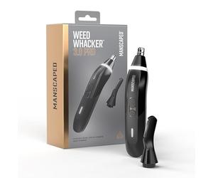 MANSCAPED® Weed Whacker® 3.0 PRO - Men's Electric Nose, Ear & Eyebrow Hair Trimmer - SkinSafe® Dual-Head System, LED Spotlight, Waterproof, Rechargeable, Travel Lock, Eyebrow Comb Attachment