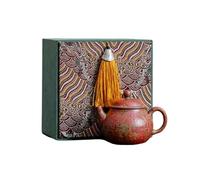 Manshan Théière émaillée rouge Chushi faite à la main Poterie antique Kung Fu Service à thé avec boîte