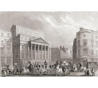Mansion House Londres Angleterre XIXe siècle. De l'histoire de Londres : illustré par des vues à Londres et Westminster publié vers 1838. Poster imprimé par Ken Welsh (45,7 x 30,5 cm)