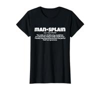 Mansplain Définition du nom drôle Mansplain T-Shirt Graphique avec Valeur, Femme, Noir, XL