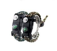 MansWill 2PCS Bracelet de Survie Réglable, 7-Coeur Paracord 20 en 1 Wristband de Sport