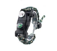 MansWill Bracelet de Survie Réglable, 7-Coeur Paracord Survival Wristband de Sport