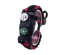 MansWill Bracelet de Survie Réglable, 7-Coeur Paracord Survival Wristband de Sport