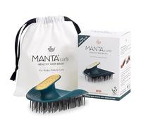 Manta Curls Brosse à cheveux anti-casse - Brosse démêlante pour cheveux bouclés et afro, brosse à cheveux douce humides et secs pour femme, bleu sarcelle doux