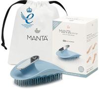 Manta Mirror Brosse à cheveux anti-casse - Brosse démêlante de voyage et de douche avec miroir intégré, brosse à cheveux humides et secs pour démêlage professionnel, bleu