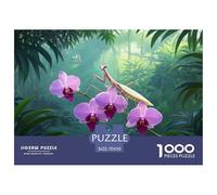 Mante Religieuse ornée 1000 Pièces Puzzles pour Adultes,Forêts Tropicales Un Jeu De Dexérité Très Difficile Puzzle D'intelligence Un Jeu Cadeau Original 70x50cm/1000pcs