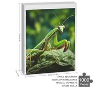 Mante Religieuse - Puzzle en Bois Adulte 1000 P - Challenge Puzzles - Adultes Et Enfants À Partir De 12 Ans 78×53cm