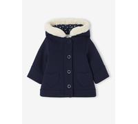 Manteau à capuche bébé fille drap de laine marine 6M(67CM)