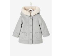 Manteau à capuche en drap de laine bébé fille gris clair chine 12M(74CM)