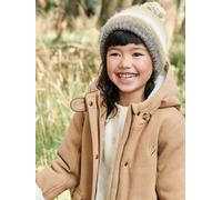 VERTBAUDET Manteau à capuche fille drap de laine doublé sherpa chamois 6A
